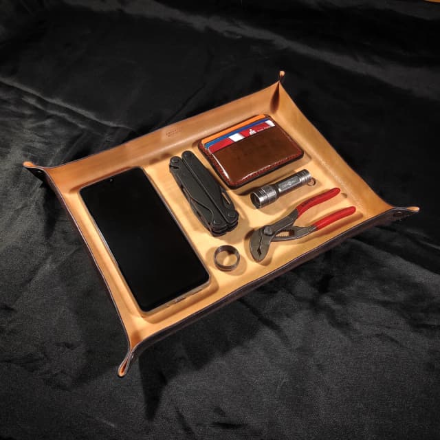 Skórzana Tacka Valet Tray EDC 20x30 XXL