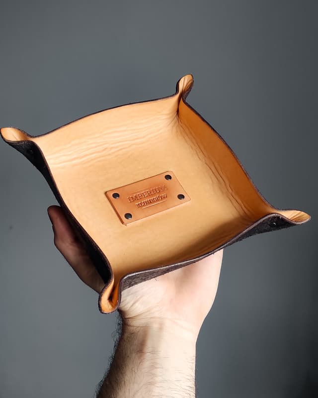 Skórzana Tacka Valet Tray EDC 20x20